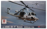 Academy 12138. USMC UH-1Y Venom Helicopter by Bell. 1:48 Scale