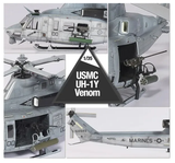 Academy 12138. USMC UH-1Y Venom Helicopter by Bell. 1:48 Scale