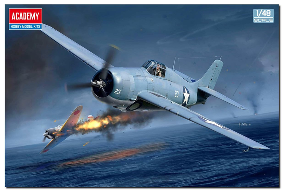 Academy 12355. USN Grumman F4F-4 Wildcat 