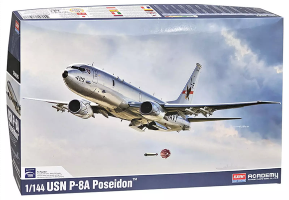 Academy 12635. USN Boeing P-8A Poseidon, AUS decals. 1:144 Scale