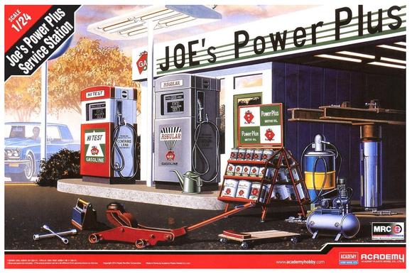 Academy 15122. Joe's Power Plus Service Station. 1:24 Scale