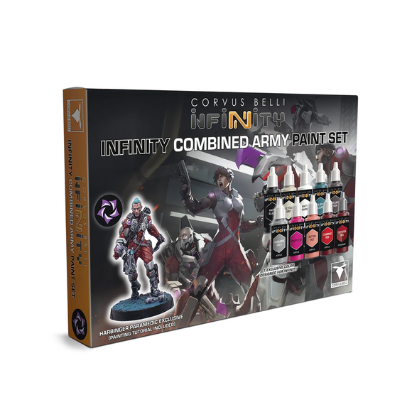 281638-1189 Infinity Combined Army Paint Set & Exclusive Miniature