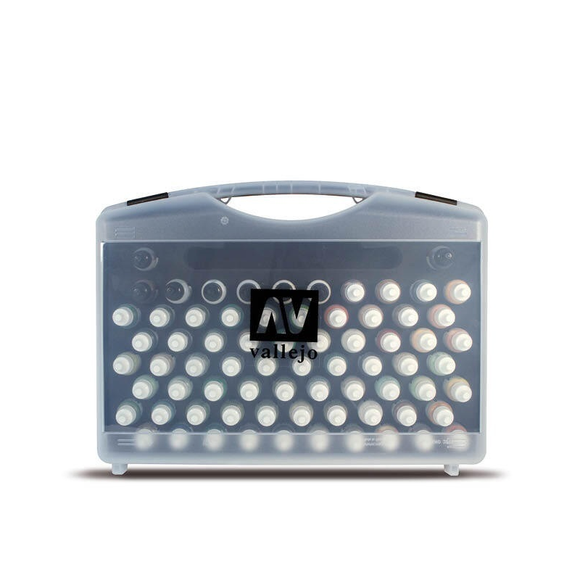 70174 Vallejo Panzer Aces Colour 72 Basic Colour Bottles in Case with 3 Brushes