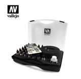71172 Vallejo Model Air Airbrush & 29 Basic Colours with Rigid Case