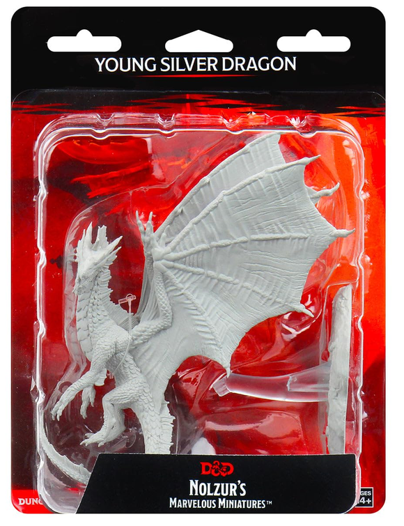 D&D Nolzur's Marvellous Miniatures - Young Silver Dragon. WZK90036