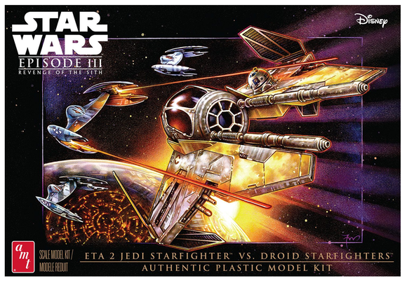 AMT1436 Star Wars: Revenge of the Sith, Jedi Starfighter Vs Droid Starfighters Scale 1:48