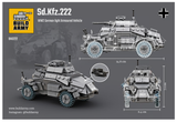 BA0222 Sd. Kfz.222. German Light Armoured Vehicle. Scale 1:33