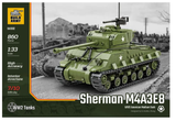 BA1002 M4A3 Easy 8 Sherman Tank. US Army WW II Scale 1:33