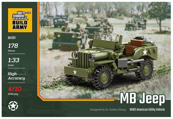 BA1101 US Army WWII Jeep - Willy's. Scale 1:33