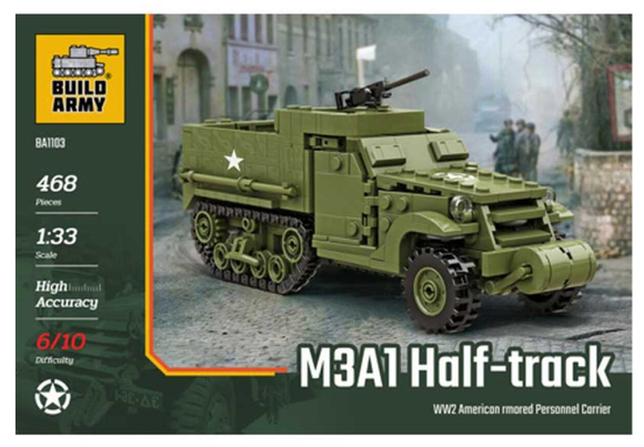 BA1103 M3A1 Half Track Armoured Personnel Carrier. US Army WW II Scale 1:33