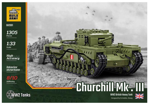 BA2001 Churchill Mk III Tank. British Army WW II Scale 1:33