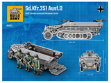 BA0251. Sd.Kfz.251 Ausf.D Armoured Personnel Carrier . Scale 1:33