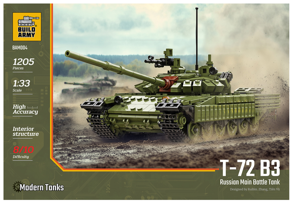 BAM004 T72B Russian Main Battle Tank Scale 1:33