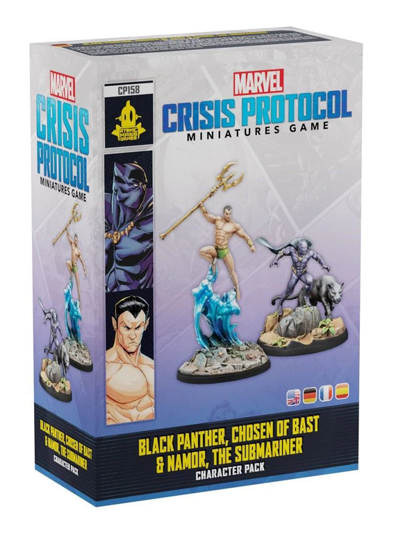 CP158 Marvel: Crisis Protocol. Black Panther, Chosen of Bast and Namor, the Sub-Mariner