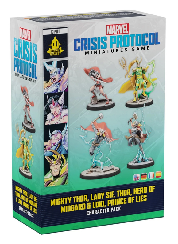 CP91 Marvel: Crisis Protocol. Mighty Thor, Lady Sif, Hero of Midgard & Loki, Prince of Lies