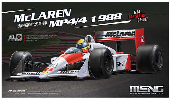 Meng CS-007, McLaren MP4/4 1988. Scale 1:24
