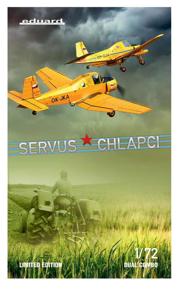 Eduard 02131, SERVUS CHLAPCI - Zlin Z-37A Cmelak, Dual Combo Limited Edition. 1:72 Scale