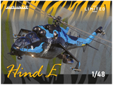 Eduard 11163, Hind E, Soviet Mil Mi-24V Attack Helicopter. Limited Edition. 1:48 Scale