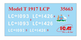 ICM35663. Model T 1917 LCP WW I Australian Army. Aus Decals. 1:35 Scale