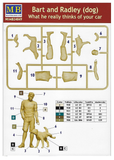 MB24049 Master Box. Bart & Radley (Dog) What he really thinks of your car. Scale 1:24