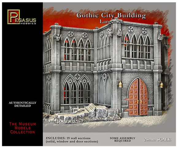 Pegasus 4923. Gothic City Building - Large Set. Scale 28mm