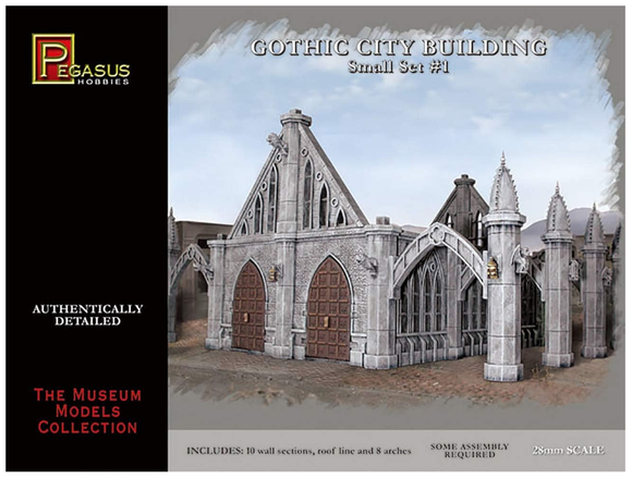 Pegasus 4924. Gothic City Building - Small Set. Scale 28mm