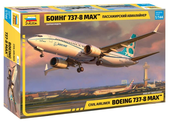 Zvezda ZV7026, Boeing 737-8 Max - Civil Airliner, 1:144 Scale