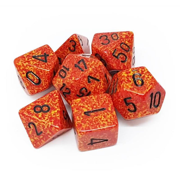 Chessex CHX25303 RPG Dice Set Speckled Fire 7 pc