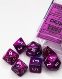 Chessex CHX27457 RPG Dice Set Festive Violet White 7 pc