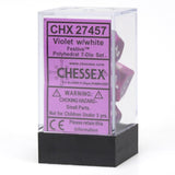 Chessex CHX27457 RPG Dice Set Festive Violet White 7 pc