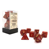 Chessex CHX27504 RPG Dice Set Glitter Ruby/Gold 7 pc
