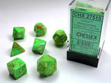 Chessex CHX27515 RPG Dice Set Vortex Slime/Yellow 7 pc