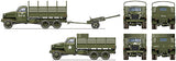 Italeri 6499, Lend-Lease U.S. Truck with ZIS-3 Gun, Scale 1:35