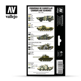 71621 Vallejo. Cold War and Modern Russian Green Patterns Paint Set - 8 Colours