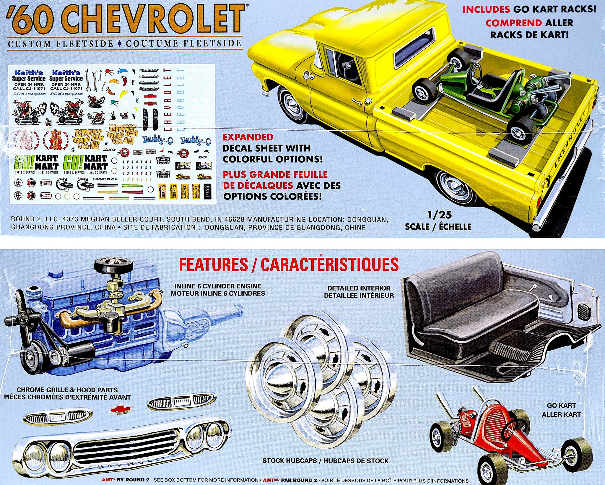 AMT1063M - 1960 Chevrolet Custom Fleetside, 1:25 Scale – Small Forge