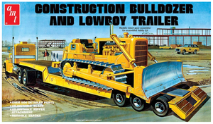 AMT1218 - Construction Bulldozer & Lowboy Trailer Combo, 1:25 Scale