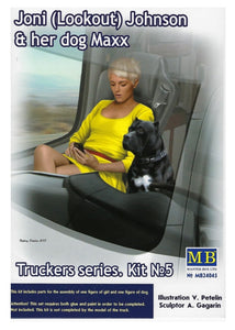 MB24045 Master Box. "Joni (Lookout) Johnson and her dog", Trucker Series. Scale 1:24