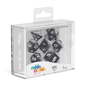 Oakie Doakie ODD500027 RPG Dice Set Solid Black 7 pc