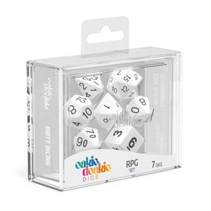 Oakie Doakie ODD500028 RPG Dice Set Solid White 7 pc