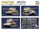Ryefield RM-5013, T-34/122 Egyptian 122mm Self Propelled Gun. Scale 1:35