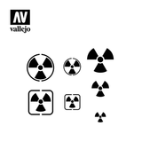 Vallejo Stencils - Sci Fi & Fantasy - Radioactivity Signs. ST-SF005
