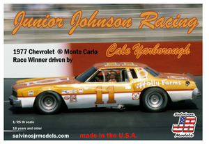 SJR-10750 Salvinos JR Models, Junior Johnson Racing, 1977 Chev Monte Carlo - Cale Yarborough. Scale 1:25