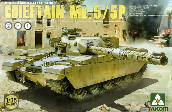 Takom 2027, British Main Battle Tank Chieftain Mk.5 / 5P. 2 in 1 Kit. Scale 1:35 FREE POSTAGE