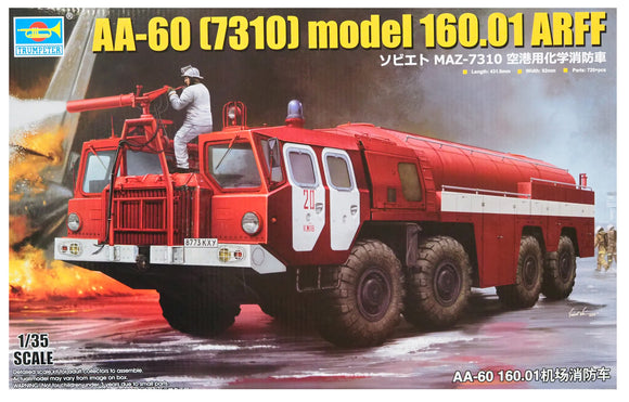 Trumpeter TR01074 -Airport Fire Fighting Vehicle AA-60. Scale 1:35. FREE Postage