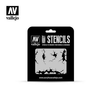 Vallejo Stencils - Texture Effects - Cracked Wall. ST-TX001