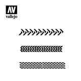 Vallejo Stencils - Texture Effects - Tyre Markings. ST-TX002